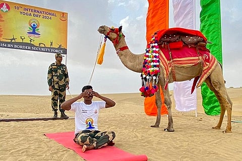 Yoga Day 2024 celebrations in RJaisalmer